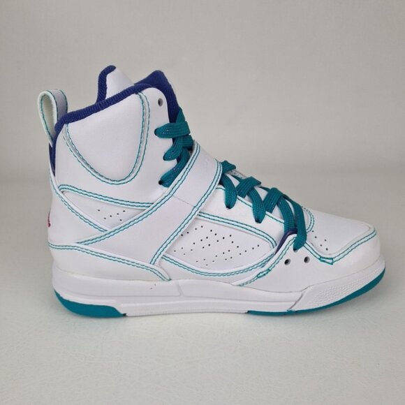 Air Jordan Flight 45 High PS White Leather LITTLE KIDS - Picture 3 of 12